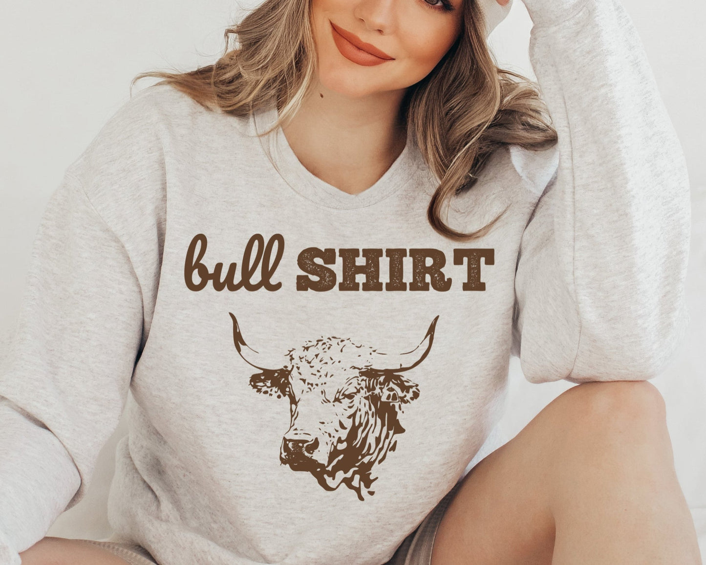 T-Shirt Sweatshirt Hoodie Bull Shirt Western Ranch Crewneck