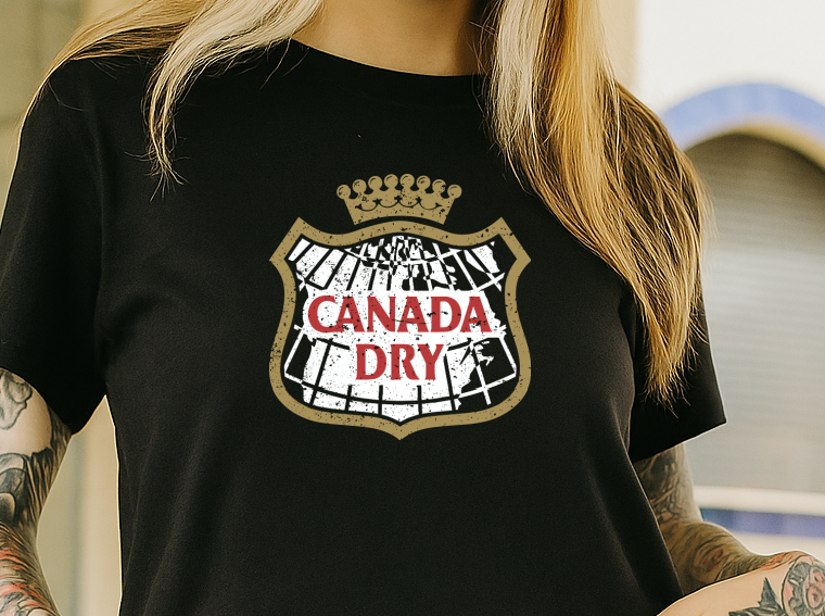DTF Transfer Canada Dry Retro Shield Graphic Vintage
