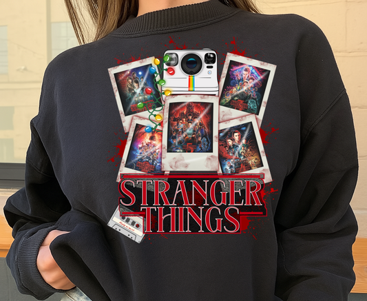 DTF Transfer Weird Things Polaroid Collage Design