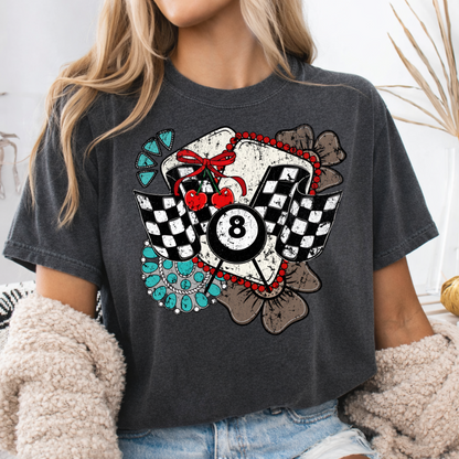 DTF Transfer Eight Ball Western Racing Style