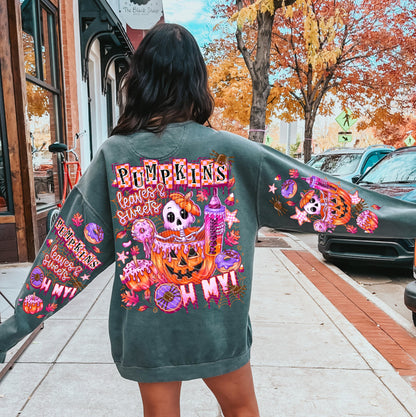 T-Shirt - Sweatshirt – Pumpkins, Leaves & Sweets Oh My! | Halloween Donuts,