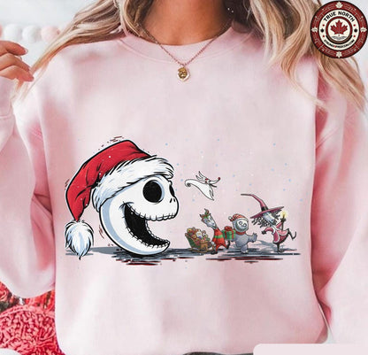 Sweatshirt Or Hoodie  Jack Christmas Santa Hat & Crew Design