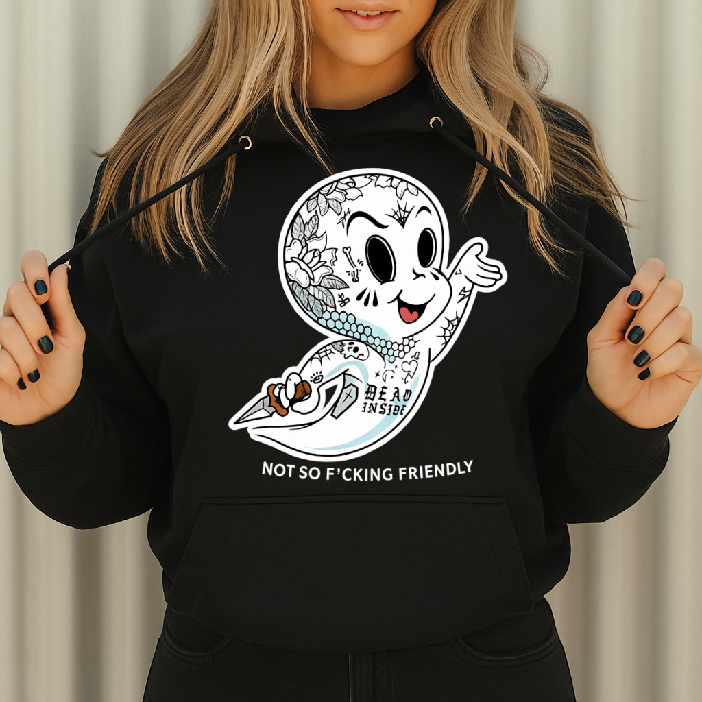 DTF Transfer Tattoo Ghost Not So Friendly