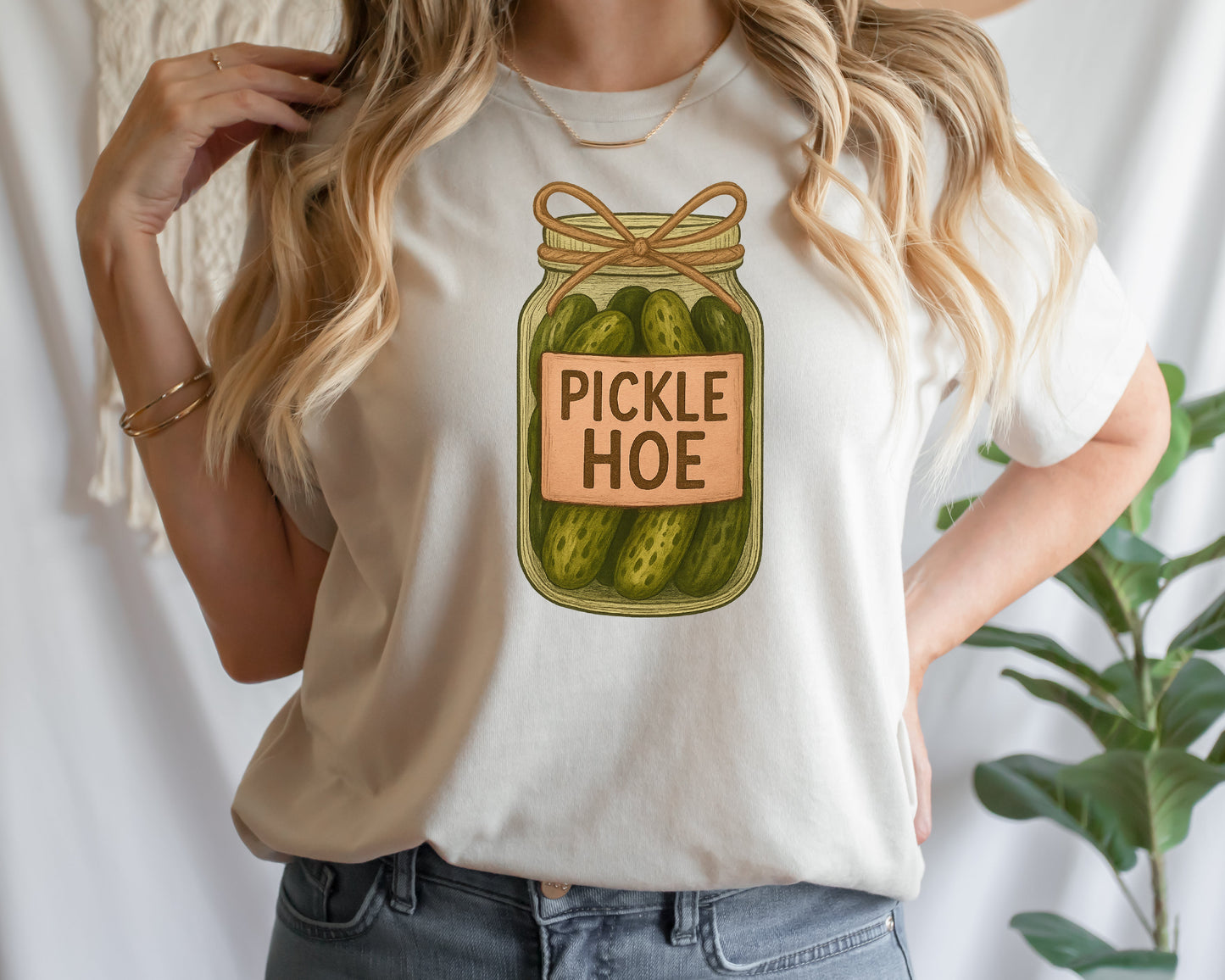 T-Shirt Sweatshirt Crewneck Pickle Hoe – Funny Jar Design with Pickles & Sass