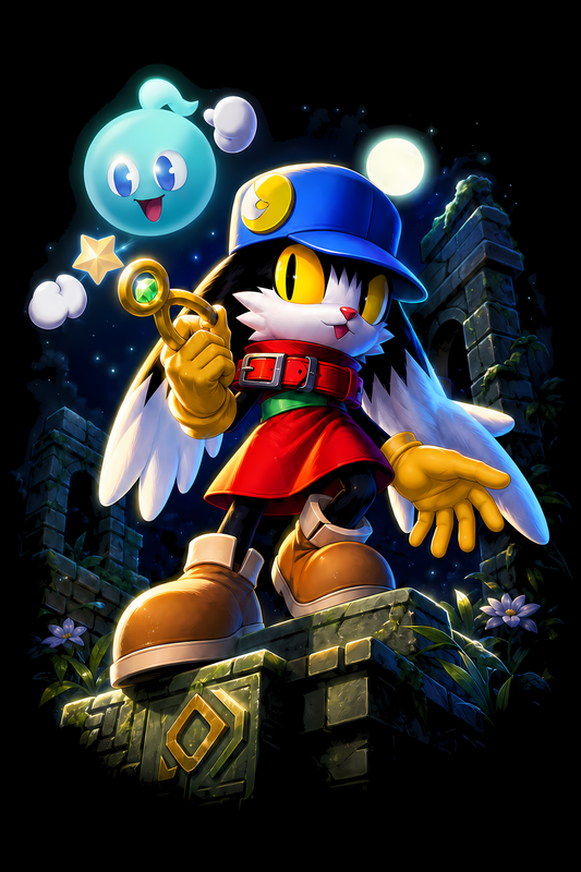 Klonoaa – Games Retro Halftones 019 DTF transfer artwork