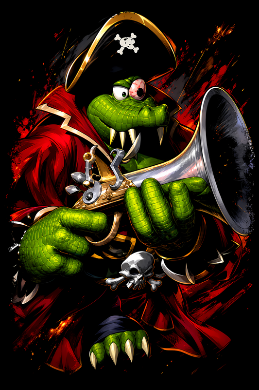 Donkey Kongg – King K. Rooll – Games Retro Halftones 034 DTF transfer artwork