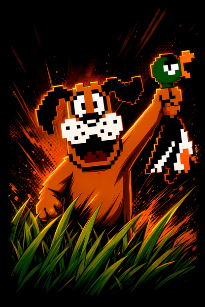Duck Huntt – Games Retro Halftones 039 DTF transfer artwork