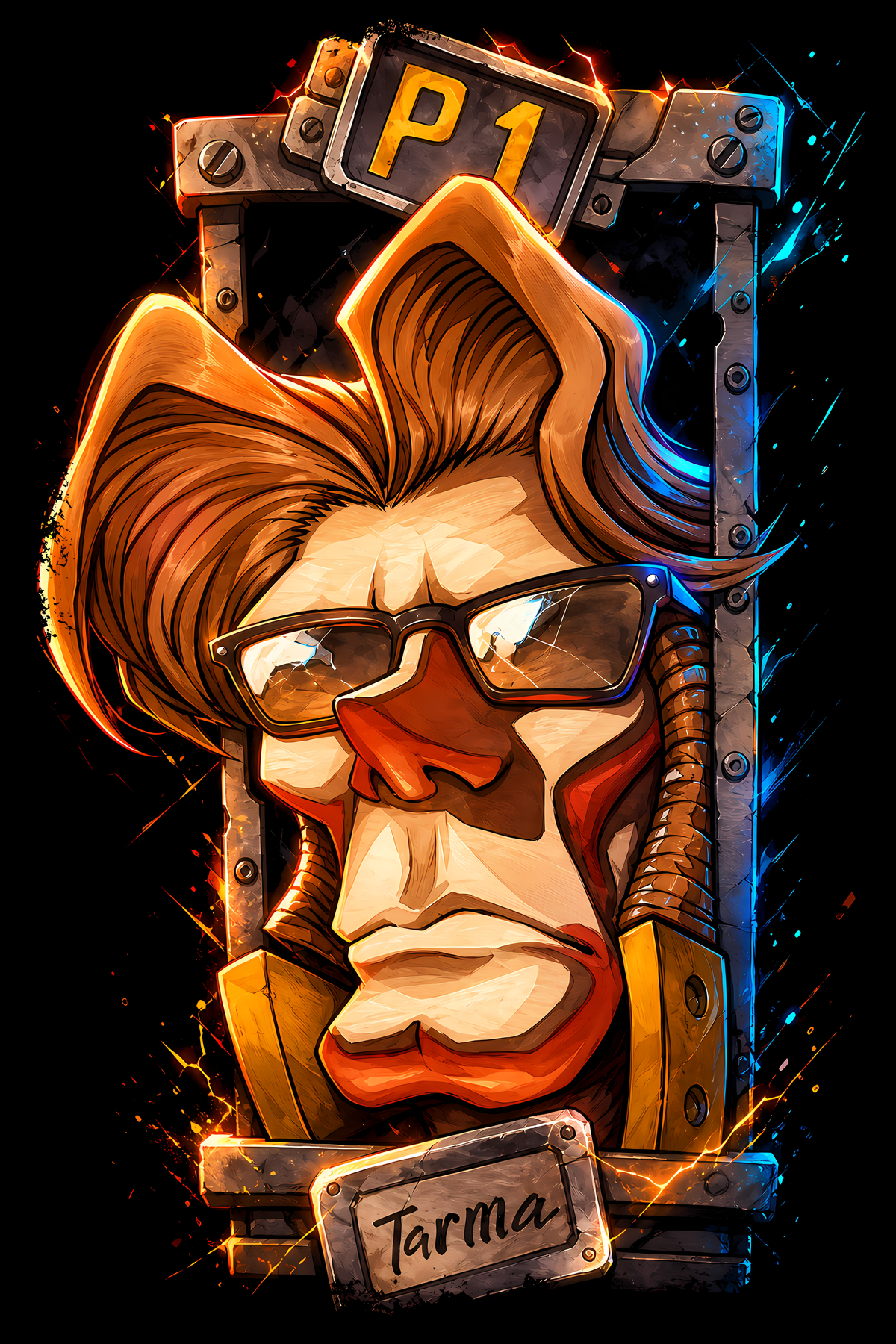 Metal Slugg – Tarmaa – Games Retro Halftones 043 DTF transfer artwork
