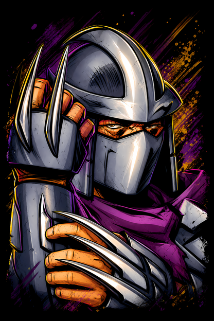 Ninja Turtless – Shredderr – Games Retro Halftones 058 DTF transfer artwork