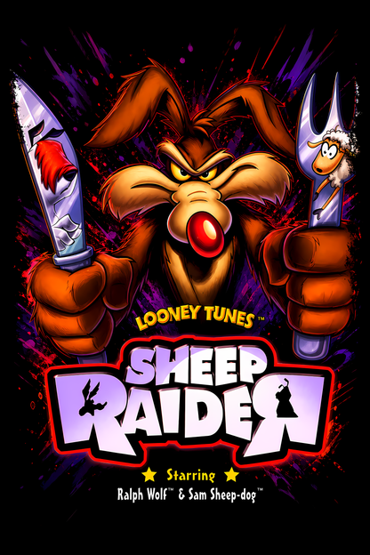Looney Tuness – Sheep Raiderr – Games Retro Halftones 062 DTF transfer artwork