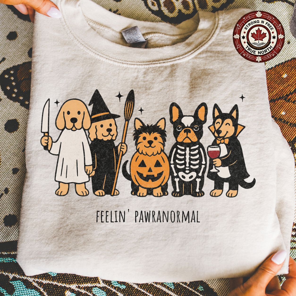 Feelin’ Pawranormal Halloween dogs ready-to-press DTF transfer photo 1