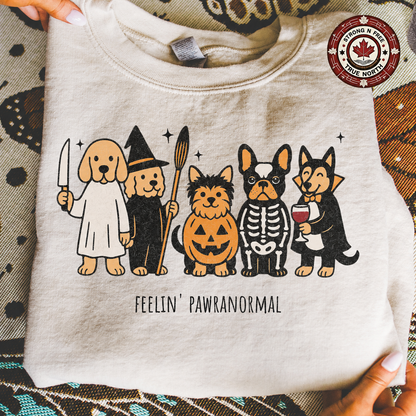 Feelin’ Pawranormal Halloween dogs ready-to-press DTF transfer photo 1