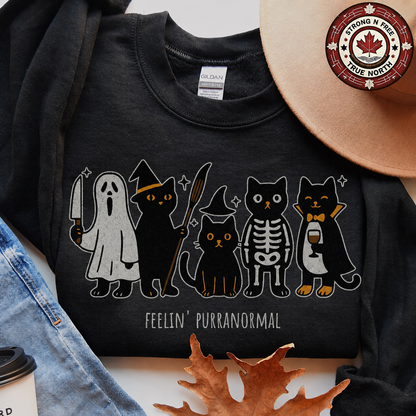 Feelin’ Purranormal Halloween cats ready-to-press DTF transfer photo 2