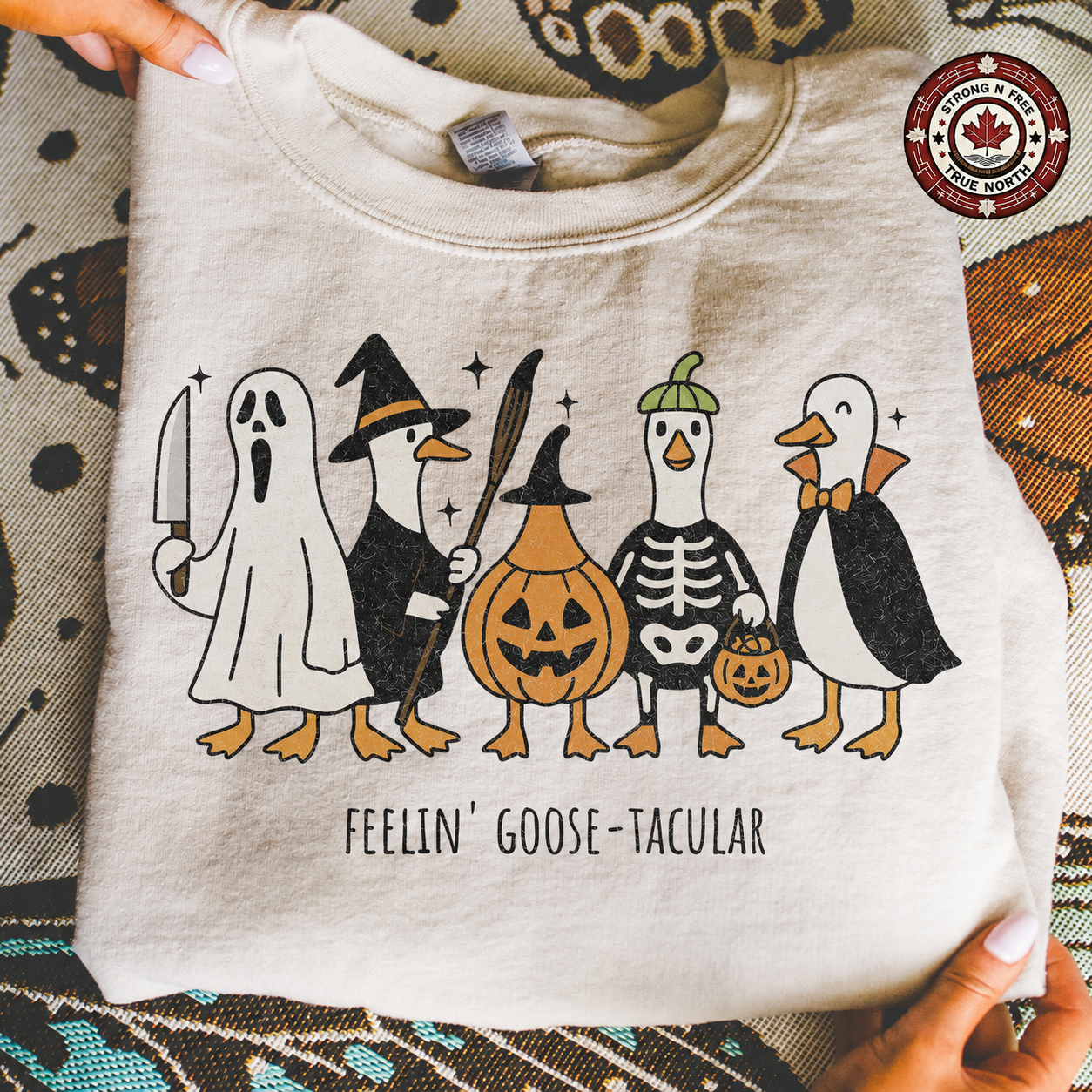 Feelin’ Goose-tacular Halloween geese ready-to-press DTF transfer photo 1