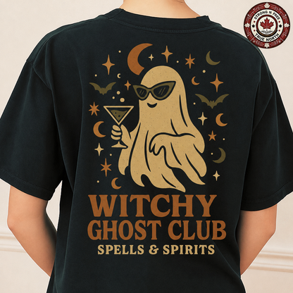 Witchy Ghost Club ready-to-press DTF transfer photo 2