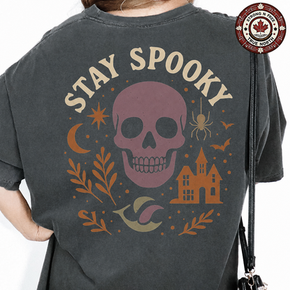 Stay Spooky skull ready-to-press DTF transfer photo 1
