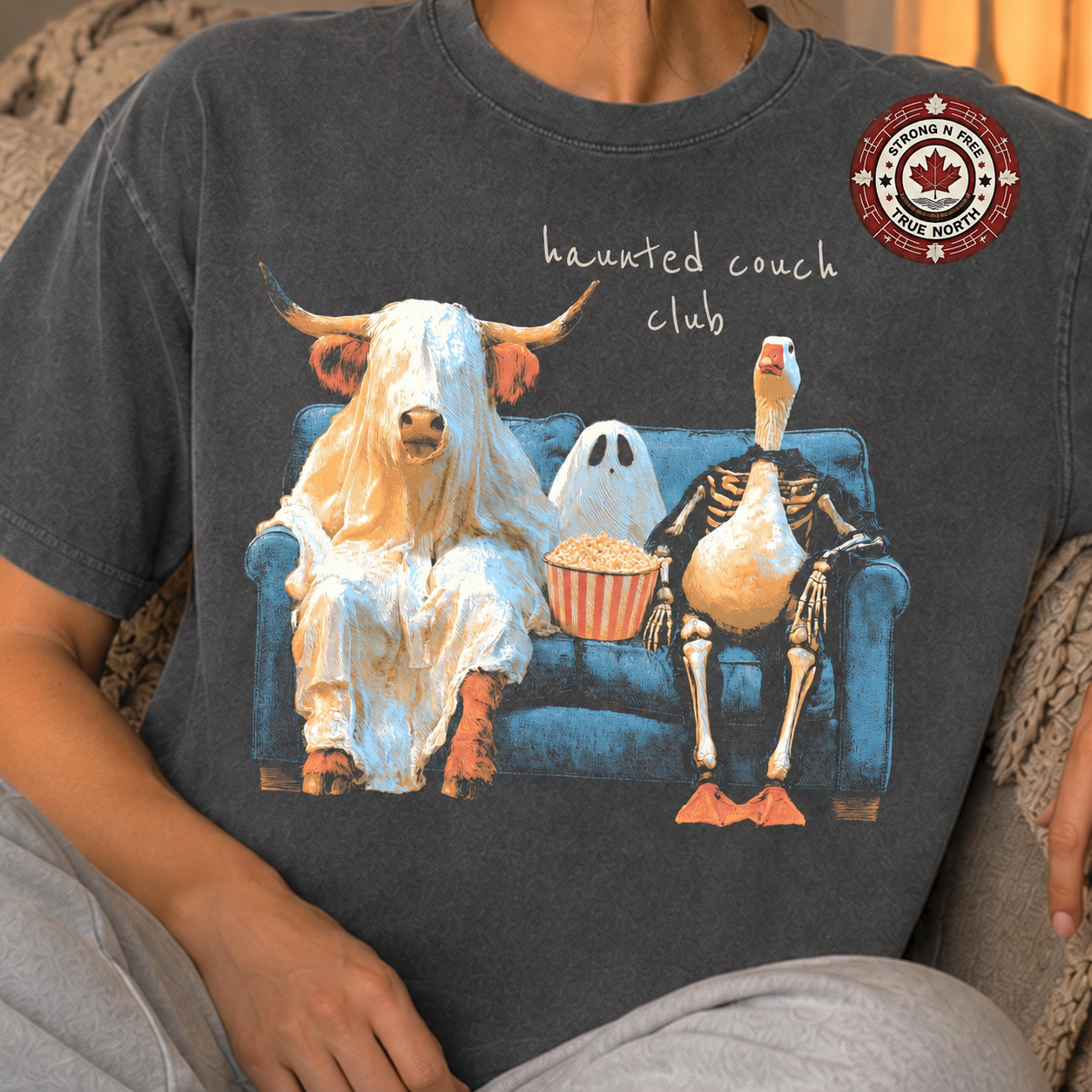 Haunted Couch Club farm animals ready-to-press DTF transfer photo 1