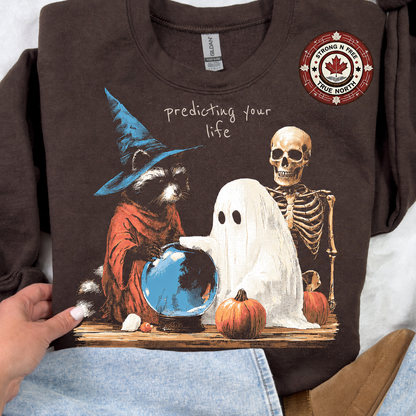 Predicting your life witchy raccoon ready-to-press DTF transfer photo 1