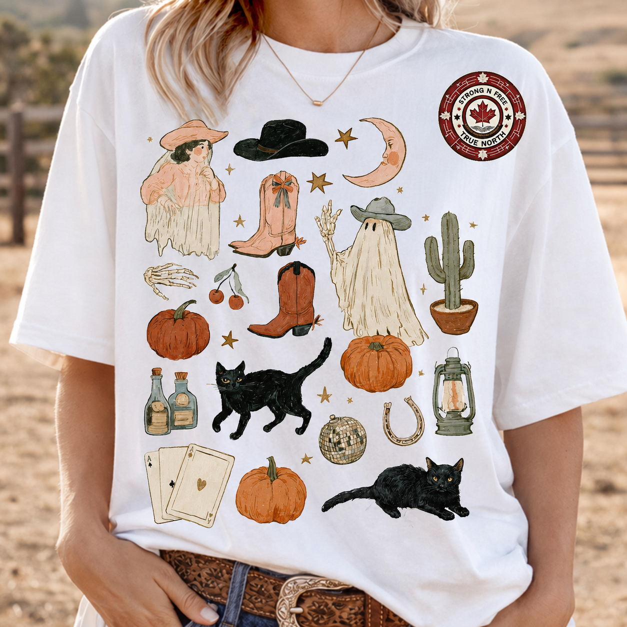 Pink western Halloween collage ready-to-press DTF transfer photo 3
