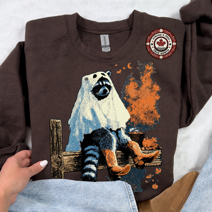 Western raccoon ghost ready-to-press DTF transfer photo 4