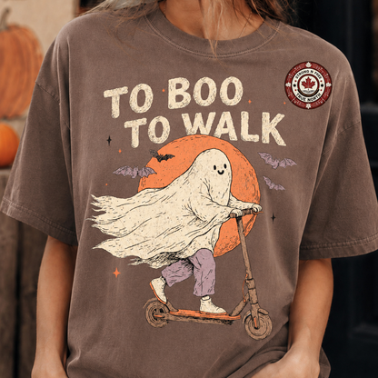 To Boo to Walk ghost scooter ready-to-press DTF transfer photo 2