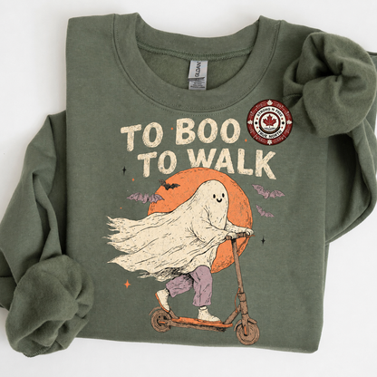 To Boo to Walk ghost scooter ready-to-press DTF transfer photo 3
