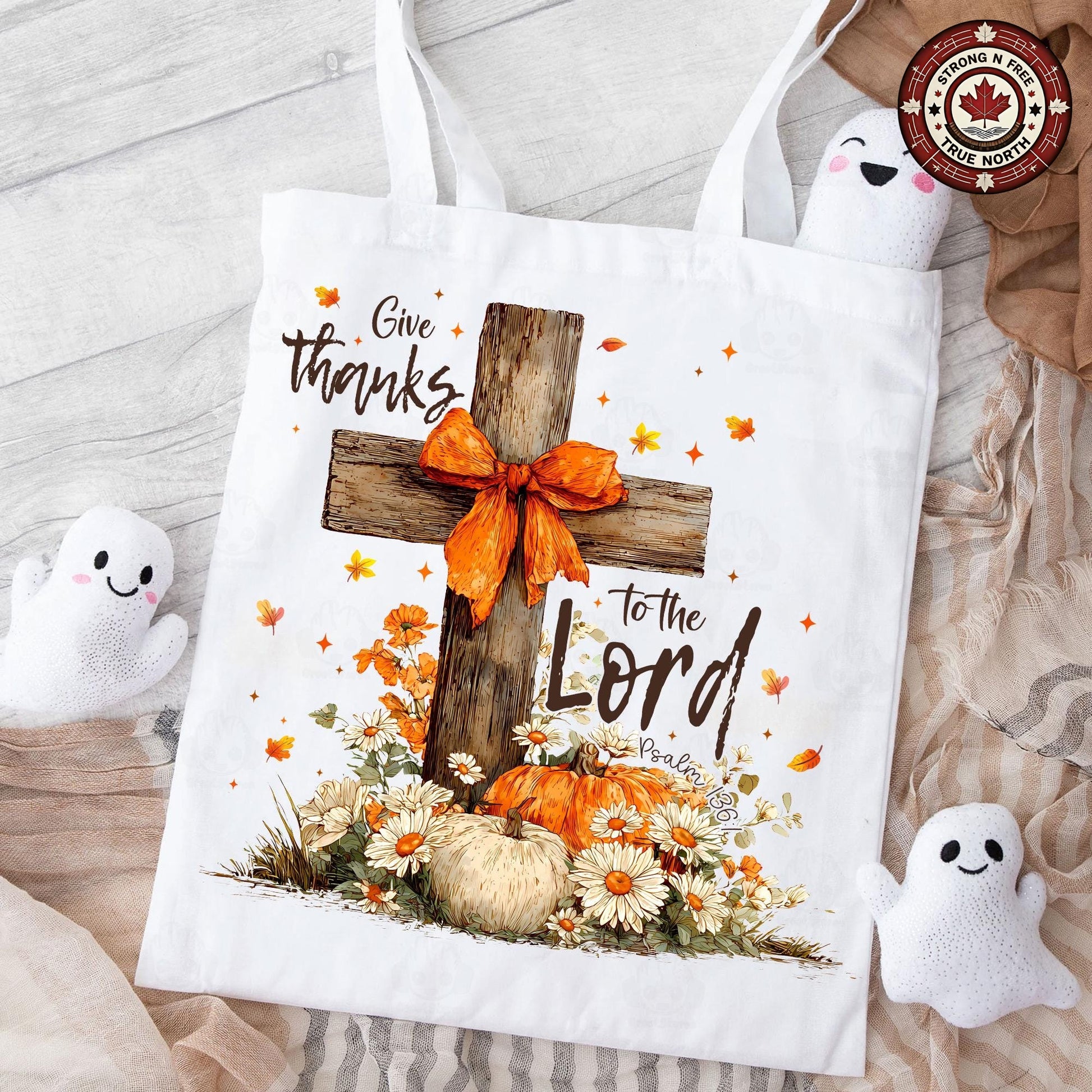 Give Thanks To The Lord , Cross Fall , Retro Autumn , Girly Fall Coquette , ready-to-press DTF transfer photo 5