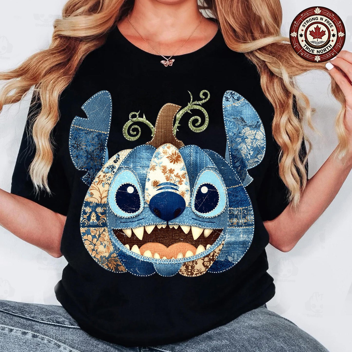 Retro Blue Alien Cartoon Pumpkin , Preppy Fall Floral Movie Character Pumpkin ready-to-press DTF transfer photo 5