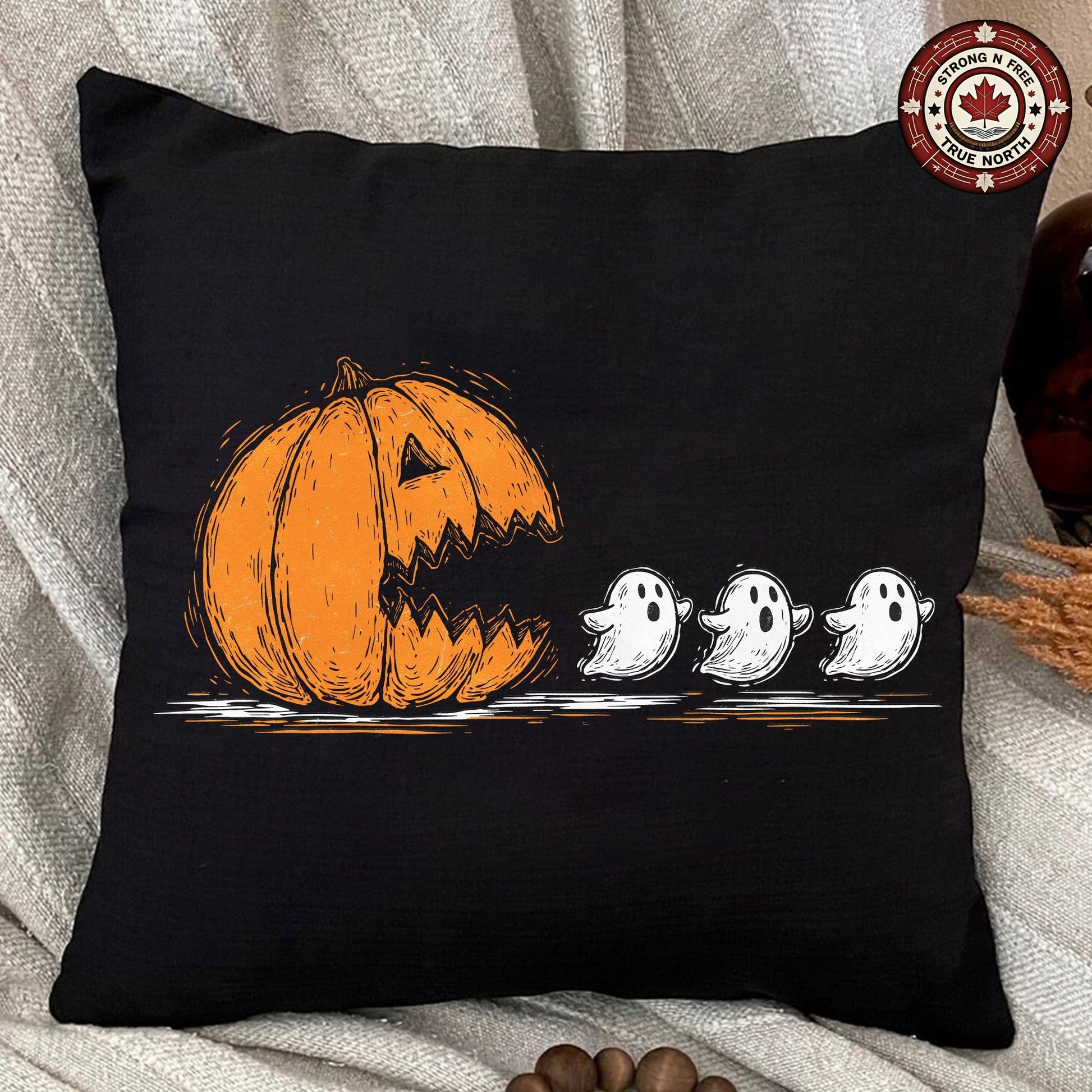 Trendy Halloween Pumpkin Chasing Ghost , Halloween Costume , Spooky Season , ready-to-press DTF transfer photo 5