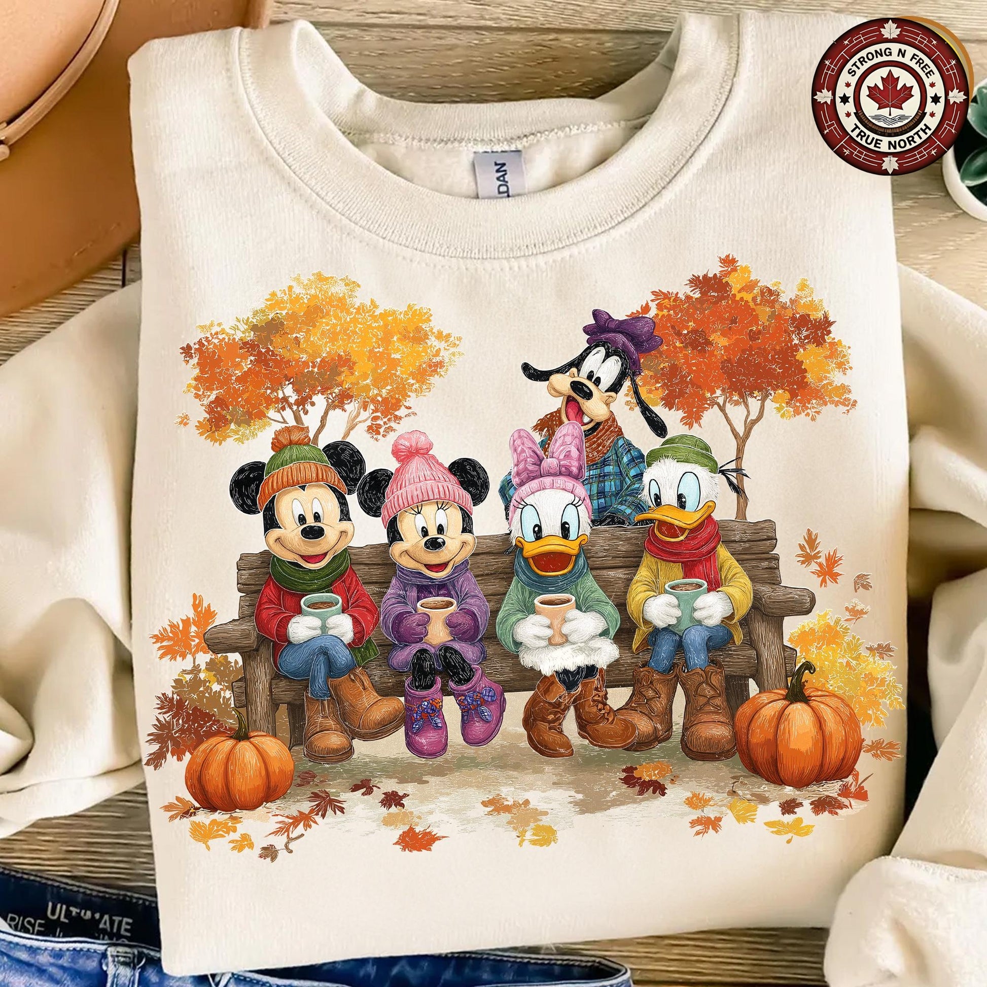 Trendy Halloween Cartoon Mouse And Friends , Retro Fall Pumpkin , Autumn ready-to-press DTF transfer photo 1