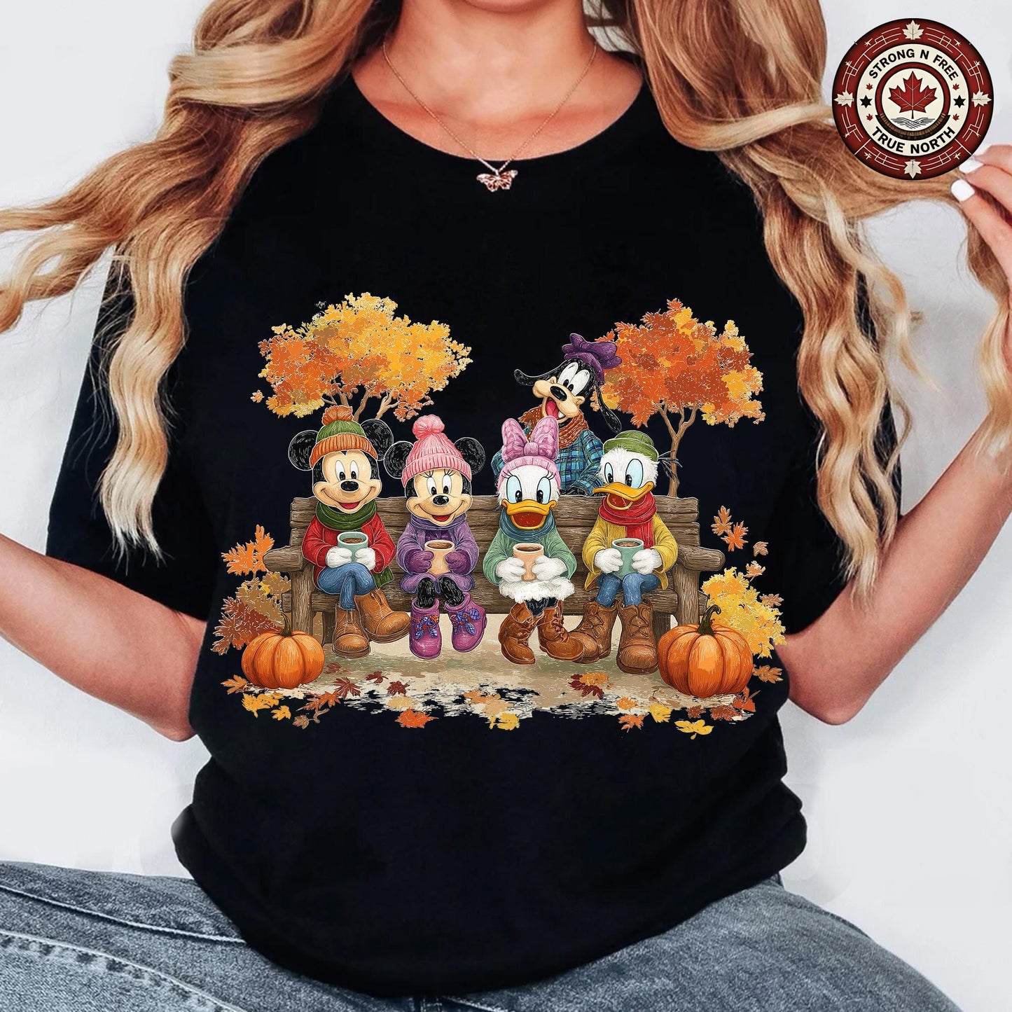 Trendy Halloween Cartoon Mouse And Friends , Retro Fall Pumpkin , Autumn ready-to-press DTF transfer photo 3