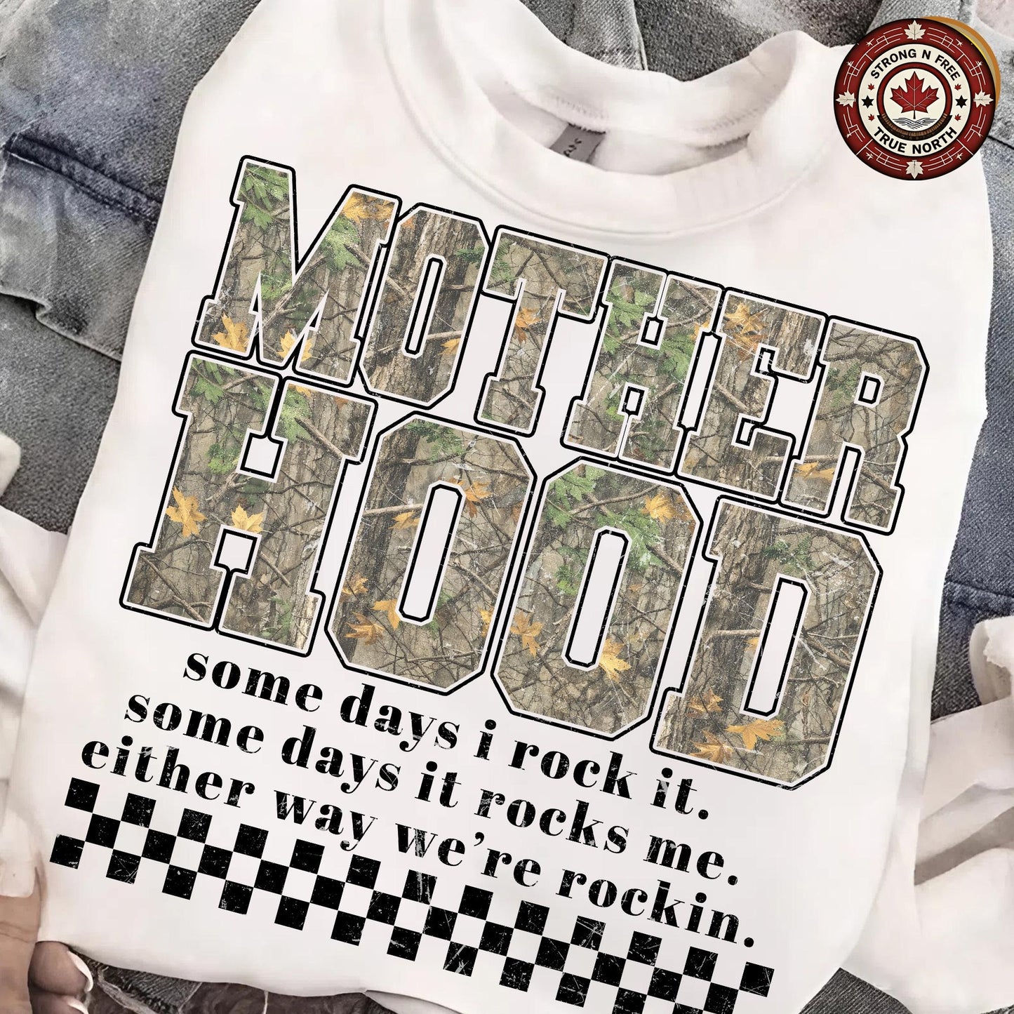 Camo Cozy Season Motherhood , Hunting Mama Camo Western Vintage , Trendy Mom ready-to-press DTF transfer photo 1