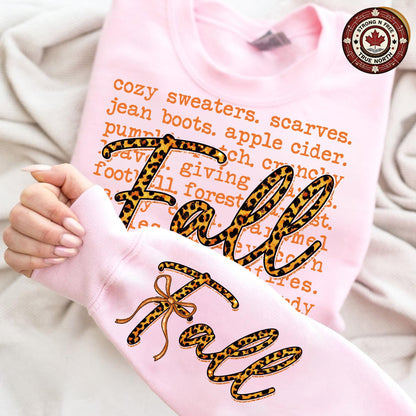 Leopard Fall , Coquette Autumn Pumpkin Design, Cozy Season Retro Halloween ready-to-press DTF transfer photo 4