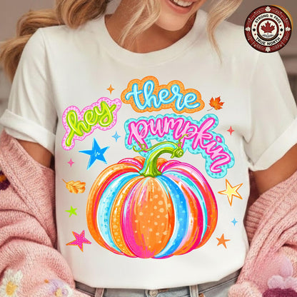 Preppy Pumpkin , Hey There Pumpkin Design, Fall Pumpkin Patch Shirt , Autumn ready-to-press DTF transfer photo 3