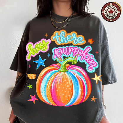 Preppy Pumpkin , Hey There Pumpkin Design, Fall Pumpkin Patch Shirt , Autumn ready-to-press DTF transfer photo 4