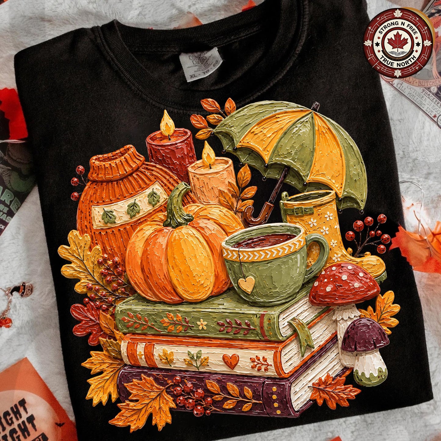 Fall Vibes , Leopard Print Cozy Autumn Pumpkin Design, Happy Doodle Pumpkins ready-to-press DTF transfer photo 1