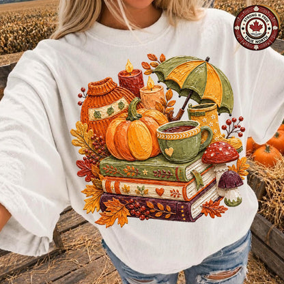 Fall Vibes , Leopard Print Cozy Autumn Pumpkin Design, Happy Doodle Pumpkins ready-to-press DTF transfer photo 2