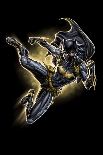 Black Panther in Action - Halftone DTF transfer - Prints best on darks