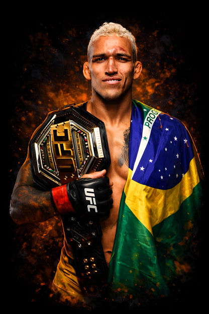 Brazilian UFC Champion - Halftone DTF transfer - Prints best on darks