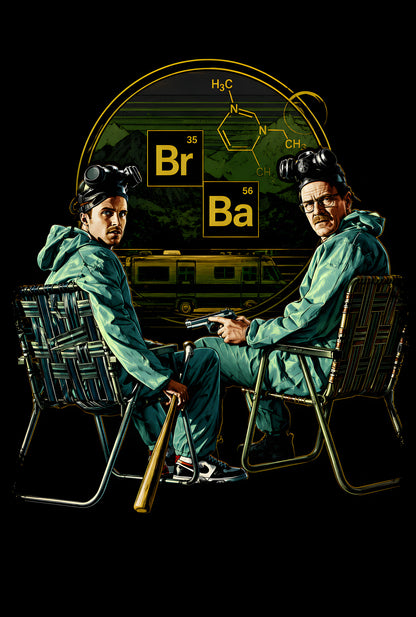 Breaking Bad Lab Duo - Halftone DTF transfer - Prints best on darks
