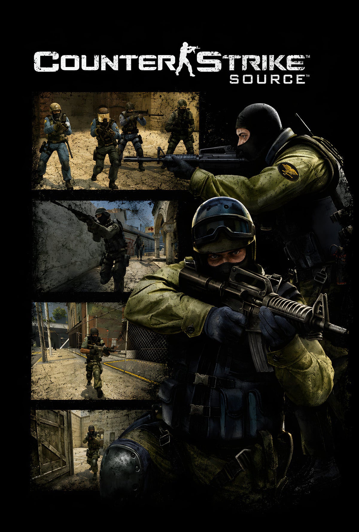 Counter-Strike Source - Halftone DTF transfer - Prints best on darks