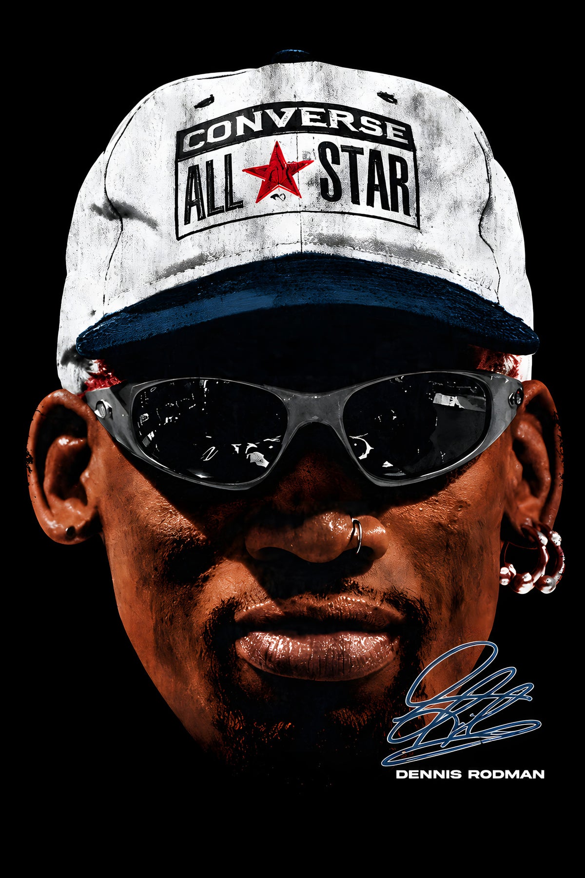 Dennis Rodman All Star - Halftone DTF transfer - Prints best on darks