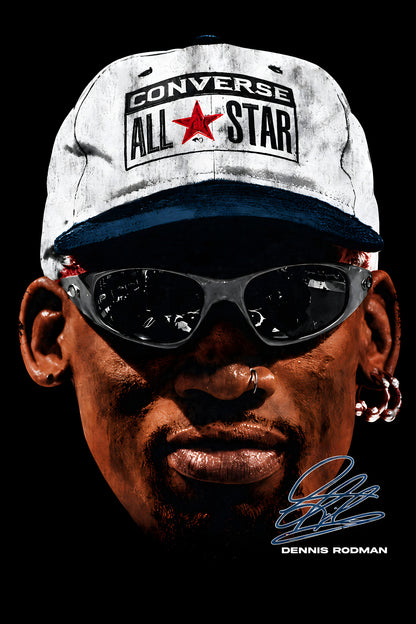 Dennis Rodman All Star - Halftone DTF transfer - Prints best on darks