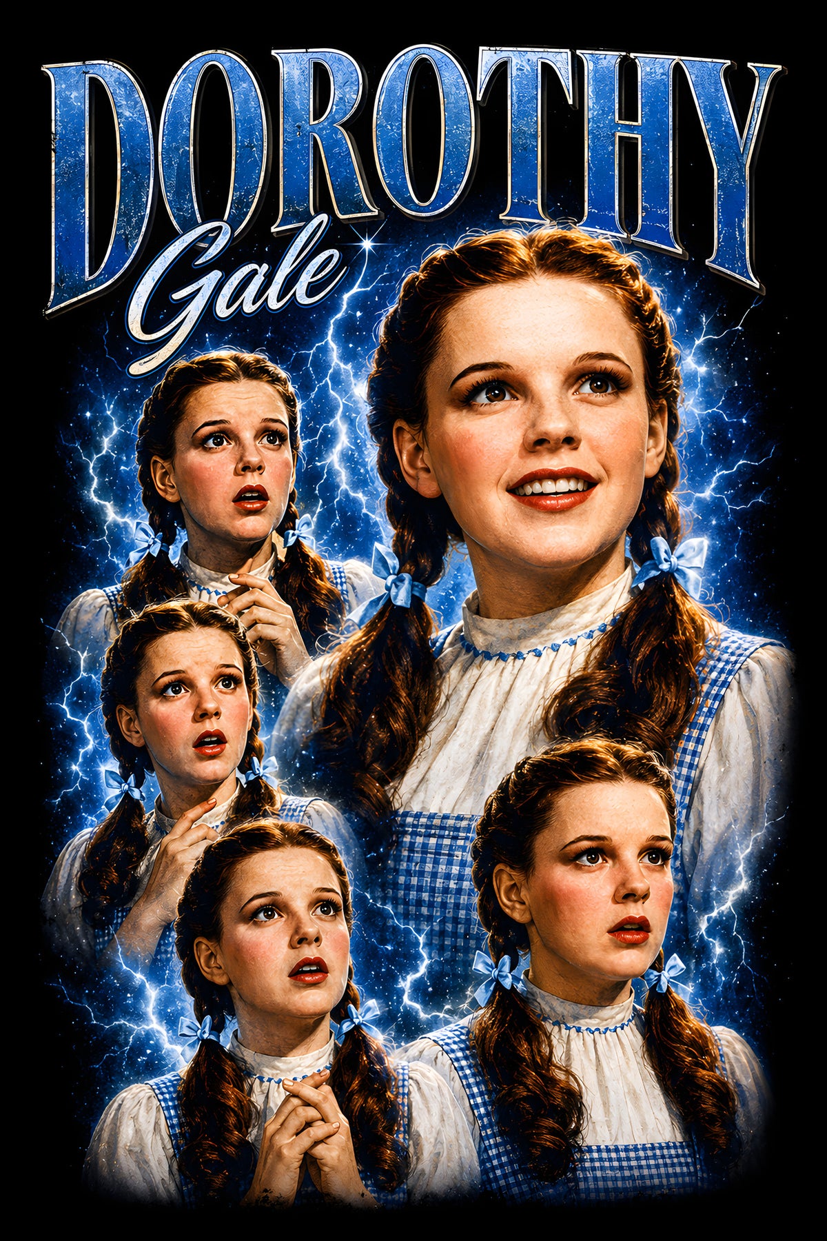 Dorothy Gale Tribute - Halftone DTF transfer - Prints best on darks