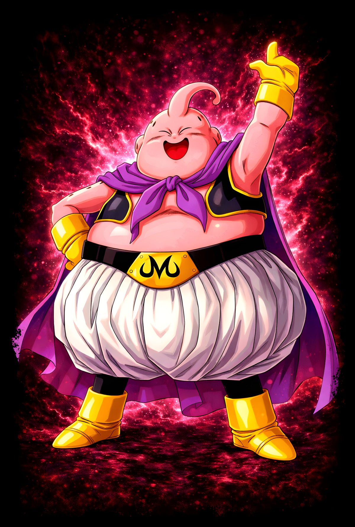 Majin Buu - Halftone DTF transfer - Prints best on darks