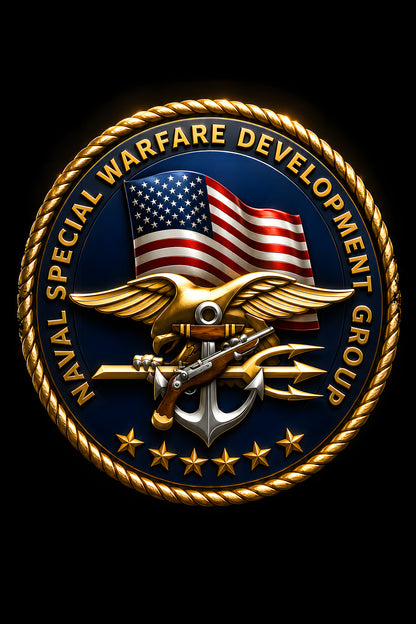 Naval Special Warfare Development Group - Halftone DTF transfer - Prints best on darks