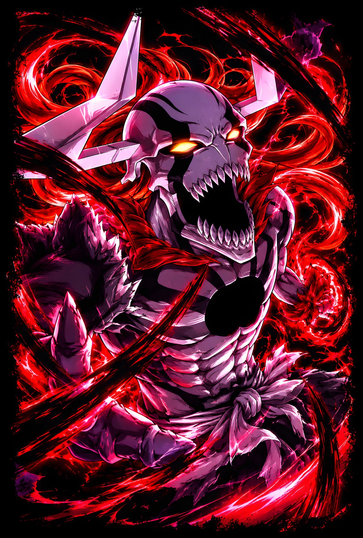 Purple Armored Monster - Halftone DTF transfer - Prints best on darks