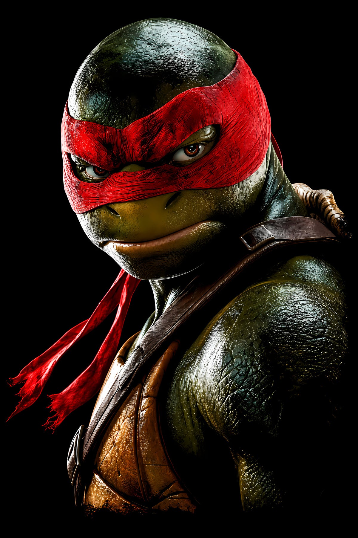 Raphael Red-Masked Ninja Turtle - Halftone DTF transfer - Prints best on darks