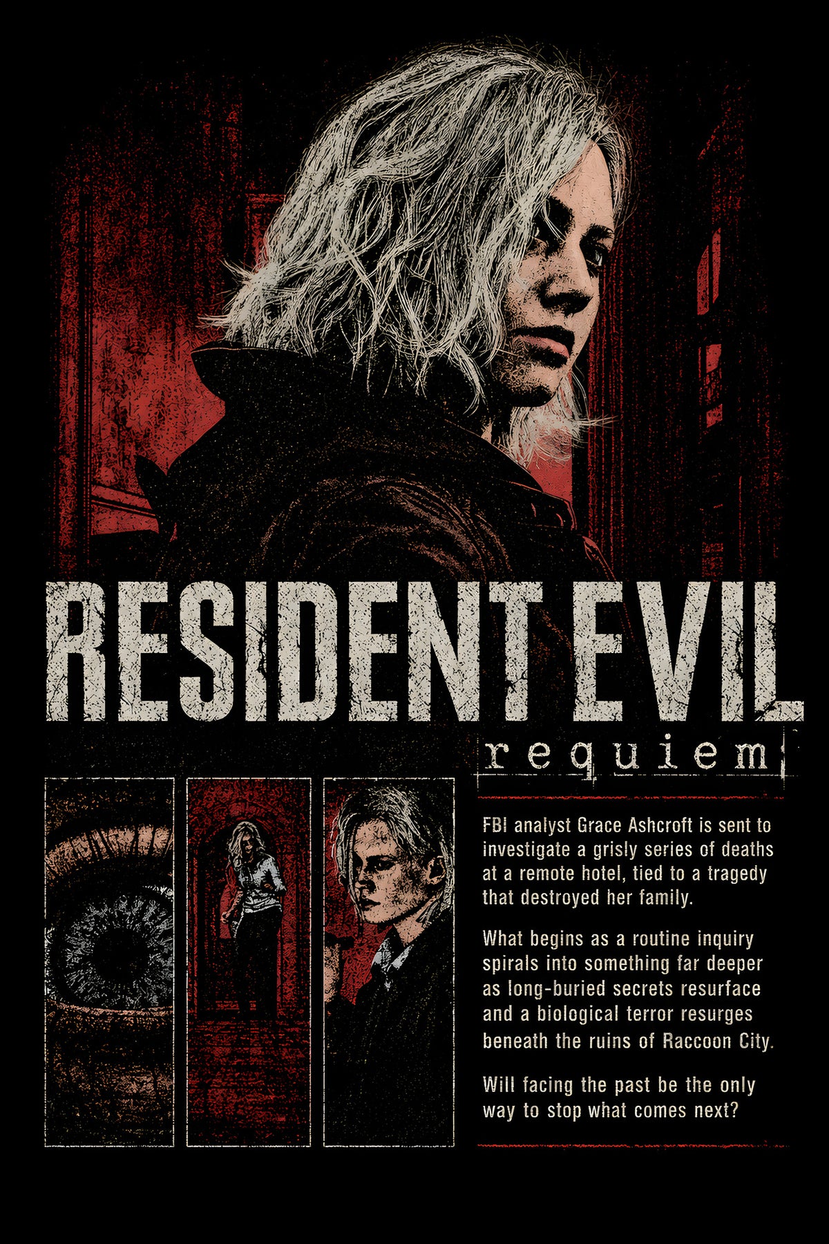 Resident Evil Requiem - Halftone DTF transfer - Prints best on darks
