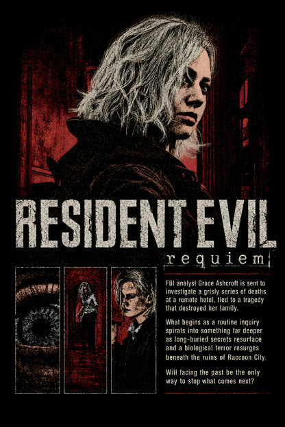 Resident Evil Requiem - Halftone DTF transfer - Prints best on darks